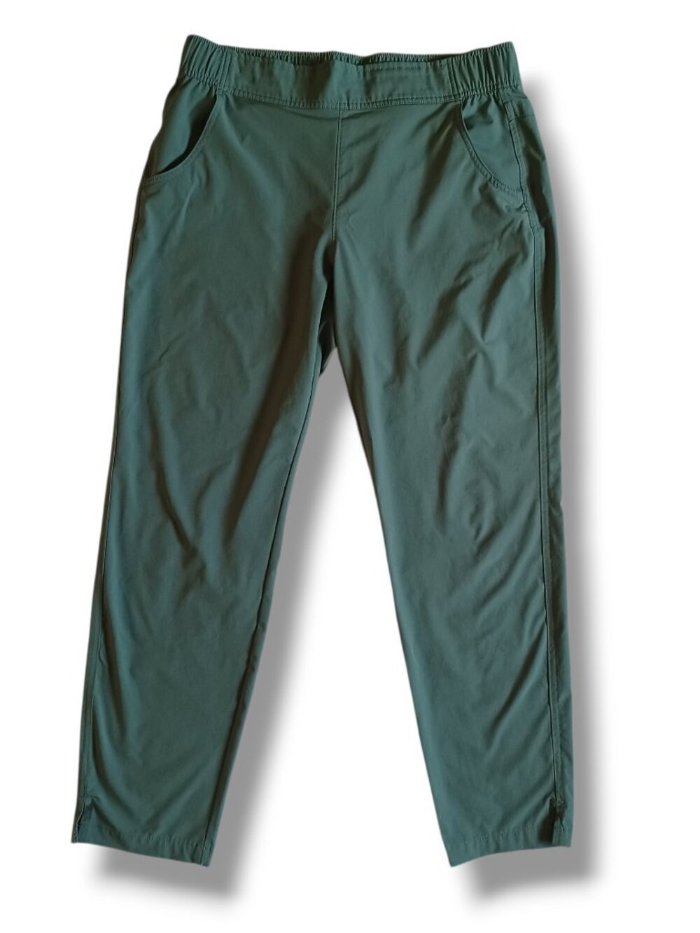 Eddie Bauer Womens Traveler Ankle Pants Green Activewear Stretch Pullon Size M